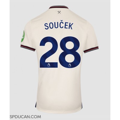 Muški Nogometni Dres West Ham United Tomas Soucek #28 Gostujuci 2025-26 Kratak Rukav Muški Nogometni Dres West Ham United Tomas Soucek #28 Gostujuci 2025-26 Kratak Rukav